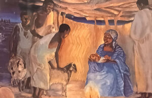 The Birth of Jesus with Shepherds